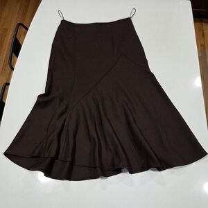 Zara Asymmetrical Brown Skirt